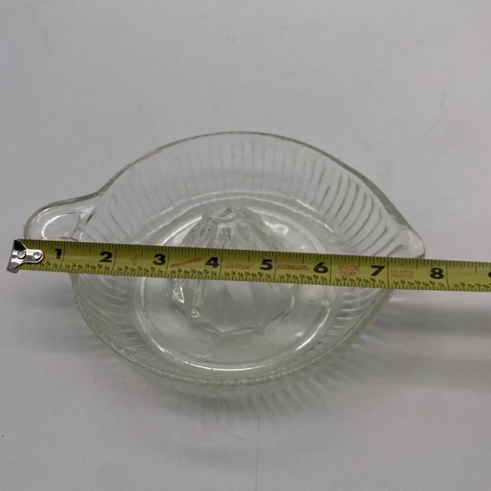 Vintage Glass Citrus Juicer Reamer Handle Spout Depression Era Style Kitchenware